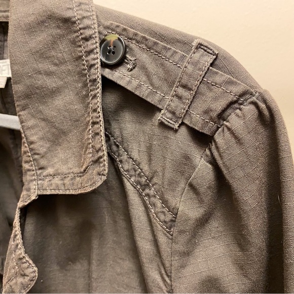 Ann Taylor Loft Dark Khaki Peplum Jacket Size Medium - Picture 3 of 8